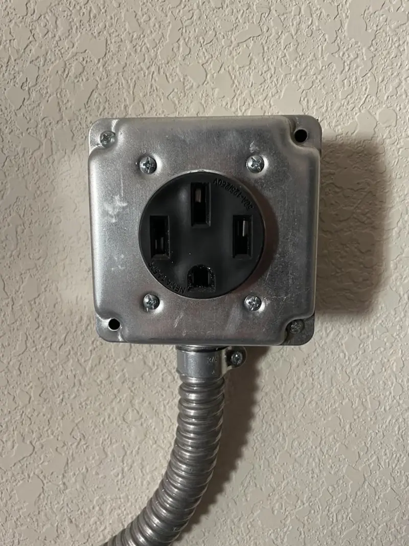 NEMA 14-50 outlet installed for Electrical Panel Upgrade in Crosspointe